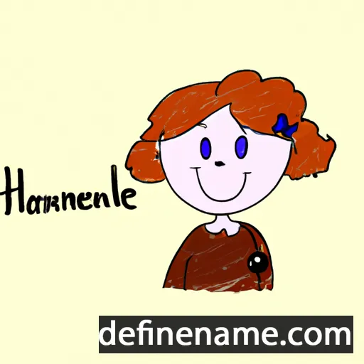 cartoon of the name Hannelene