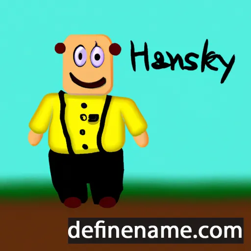 cartoon of the name Hanysek