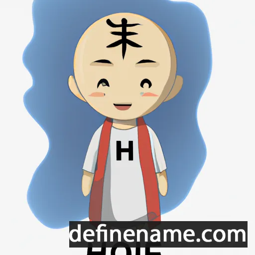 cartoon of the name Haojie