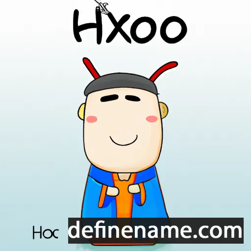 cartoon of the name Haoxi