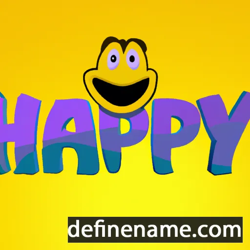 cartoon of the name Hapy