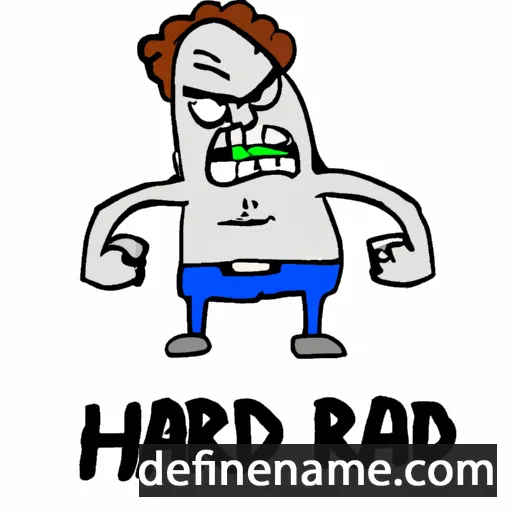 cartoon of the name Hard