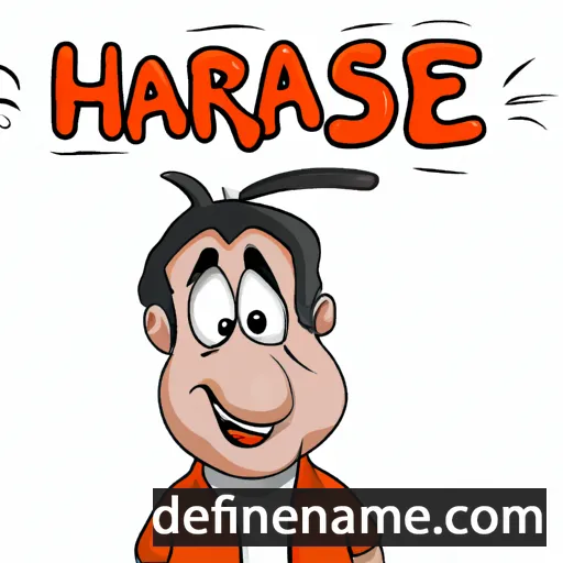 cartoon of the name Haresh