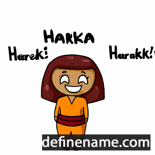 cartoon of the name Harika