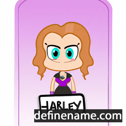 cartoon of the name Harlye