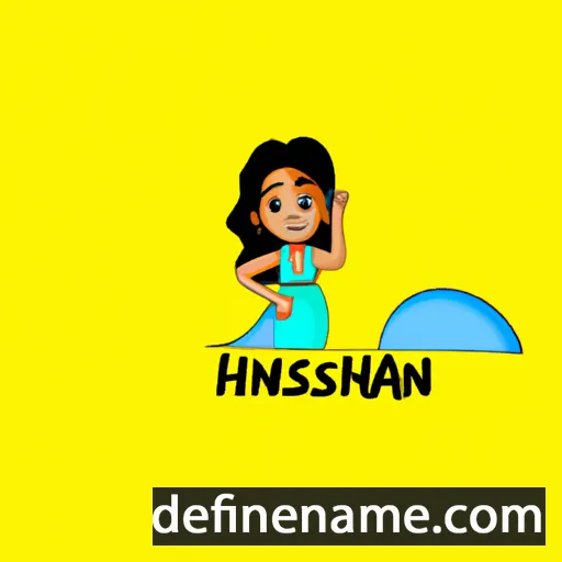 cartoon of the name Harshini