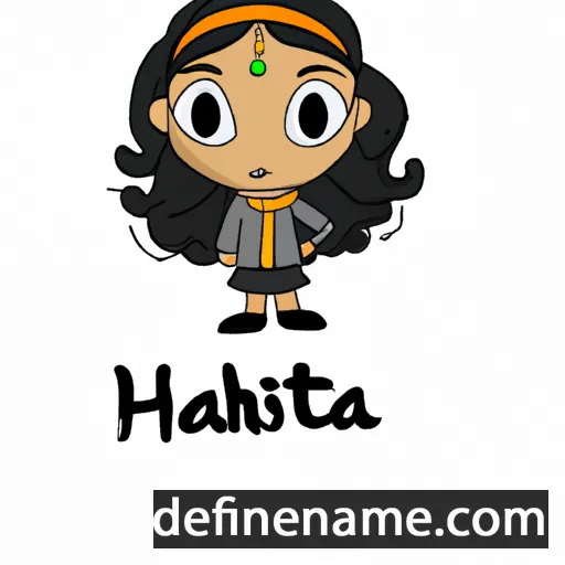 cartoon of the name Harshita