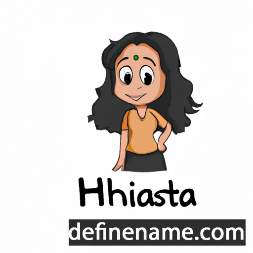 cartoon of the name Harshitha