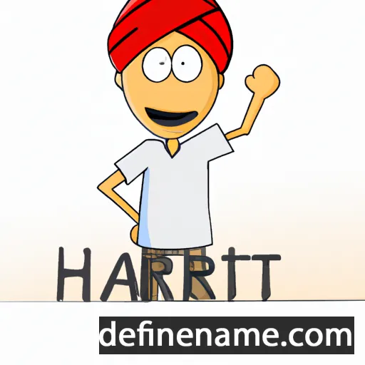 cartoon of the name Hartej