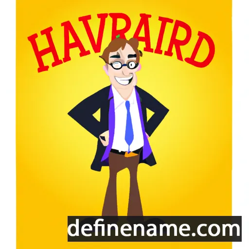 cartoon of the name Harvard