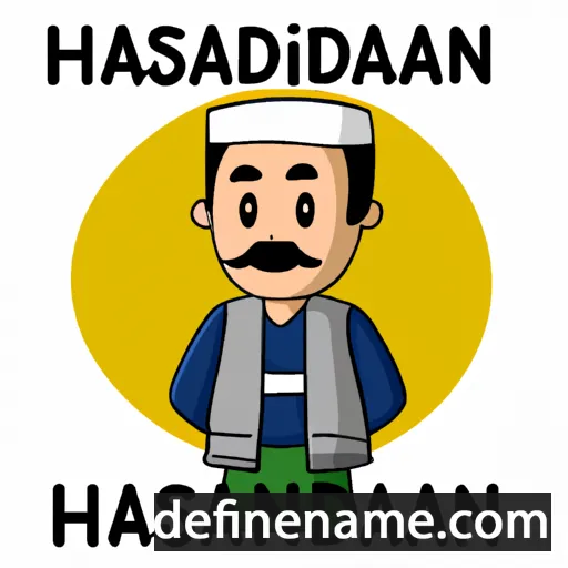 cartoon of the name Hasanuddin