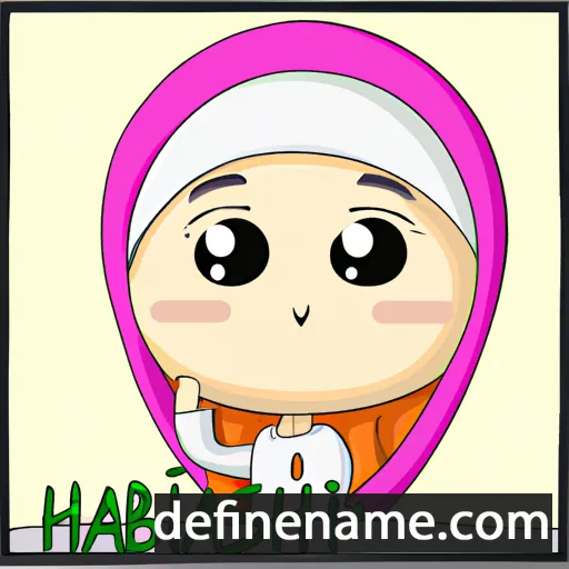 cartoon of the name Hasibah