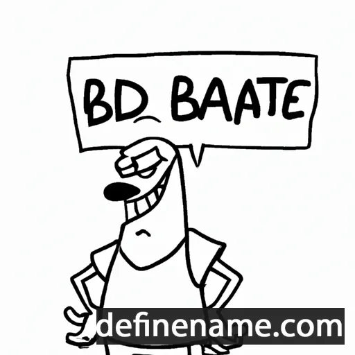 cartoon of the name Hate-bad