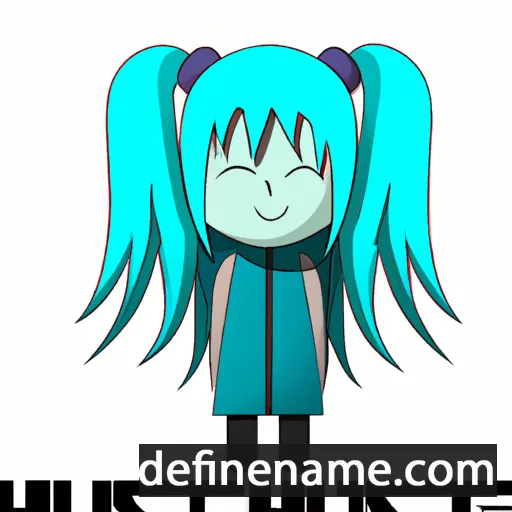 cartoon of the name Hatsune