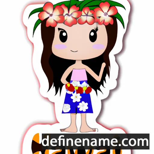 cartoon of the name Hawaii