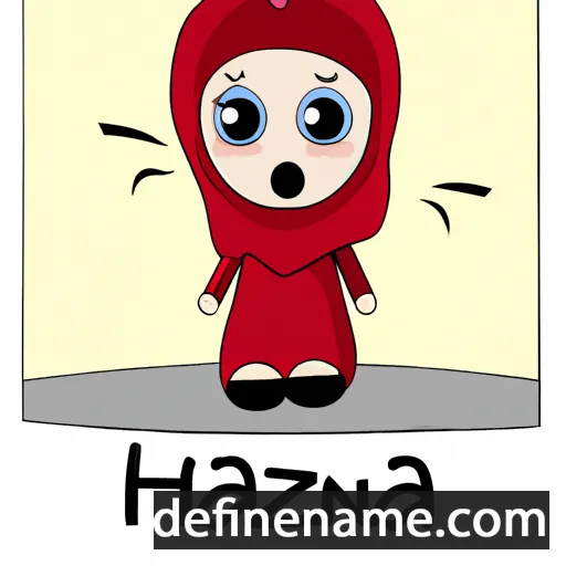 cartoon of the name Hazana