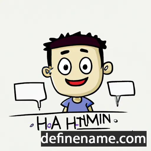 cartoon of the name Hazim