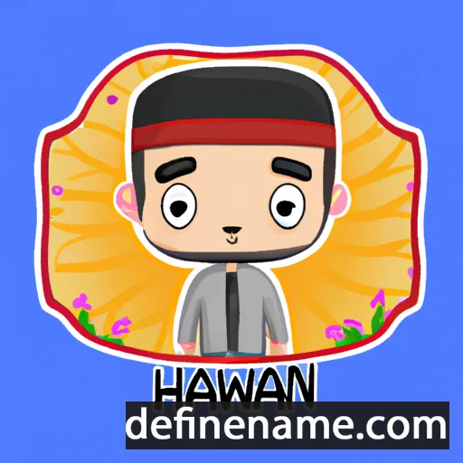 cartoon of the name Hazwan