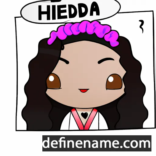 cartoon of the name Hédia