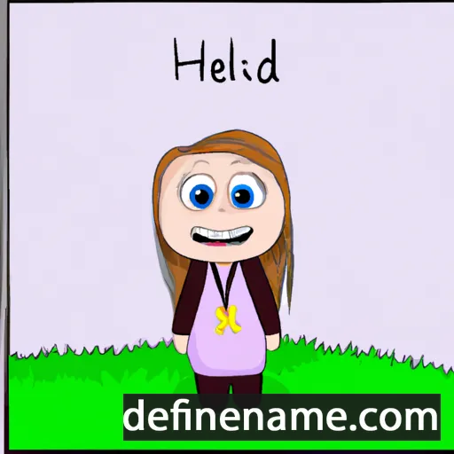 cartoon of the name Heiðdís