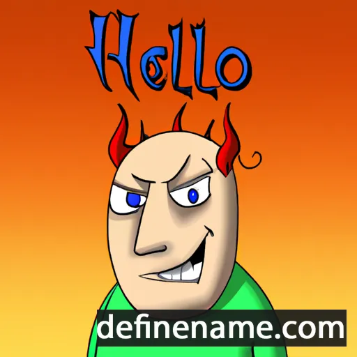 cartoon of the name Hell