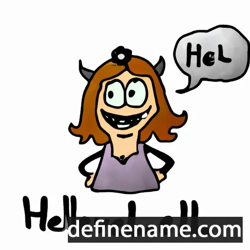 cartoon of the name Hellevi