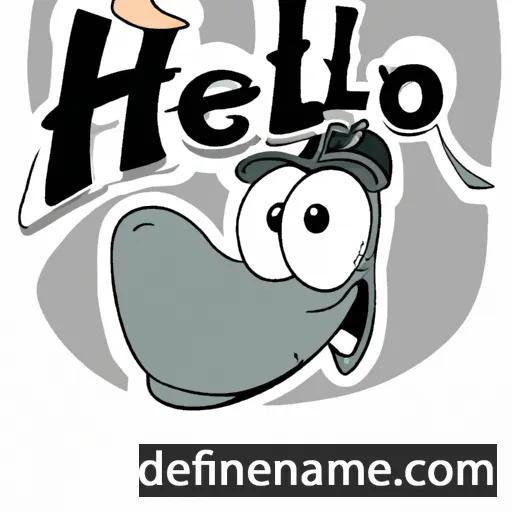 cartoon of the name Hellof