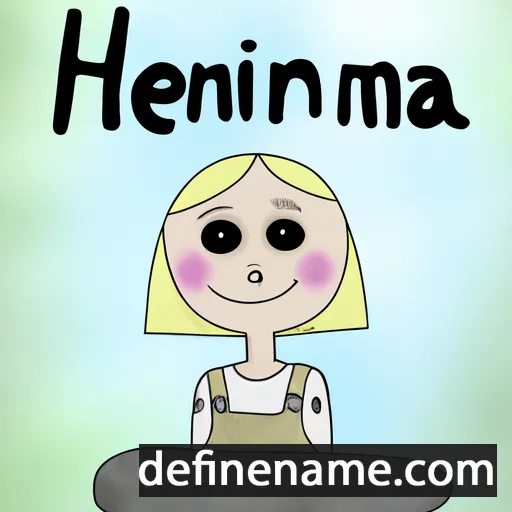 cartoon of the name Helmiina