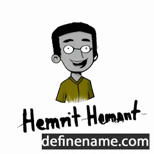 cartoon of the name Hemanth