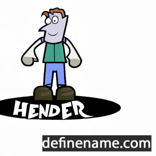 cartoon of the name Hender