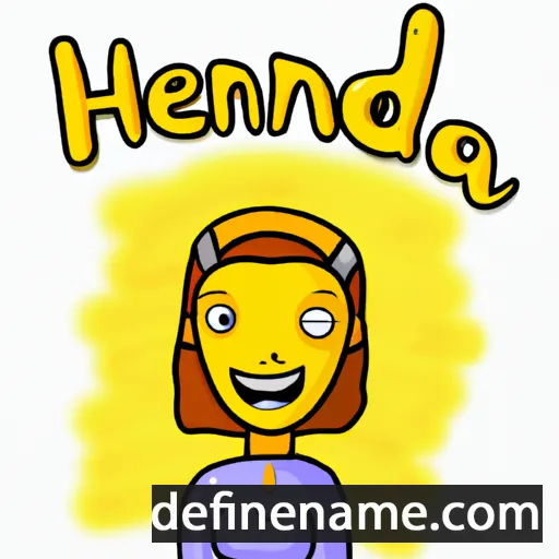 cartoon of the name Hendina