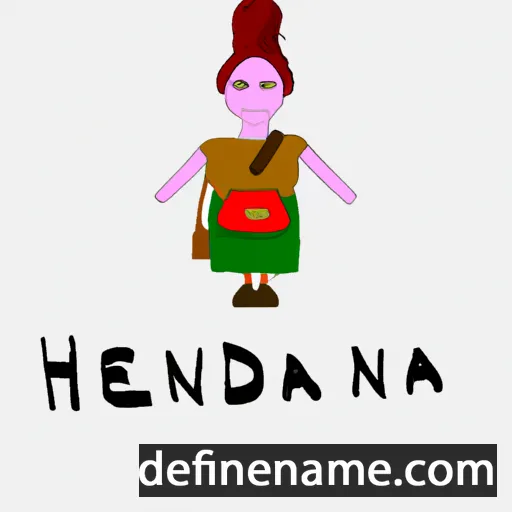 cartoon of the name Hendla