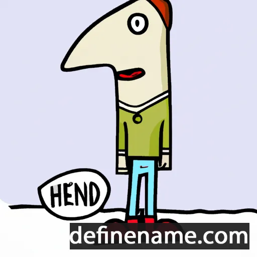 cartoon of the name Hendo