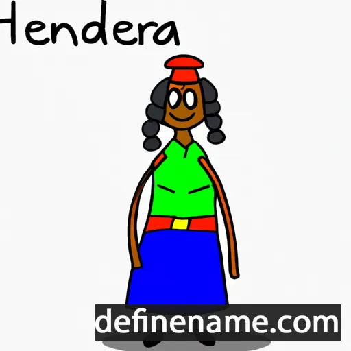 cartoon of the name Hendretta