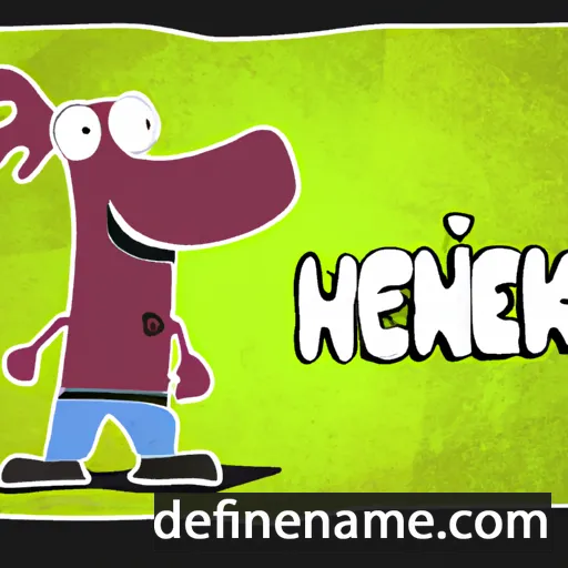 cartoon of the name Henek