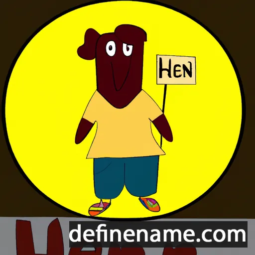 cartoon of the name Heni