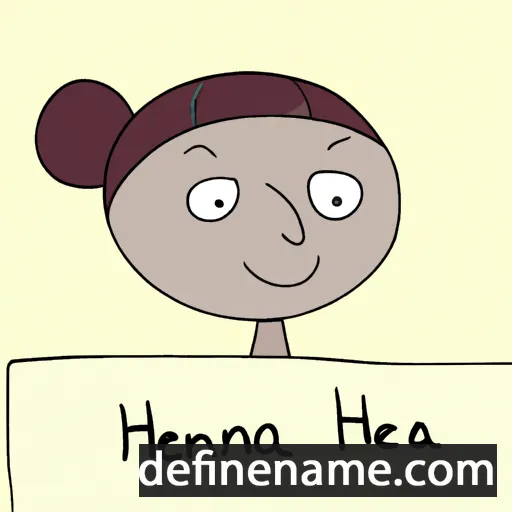 cartoon of the name Henia