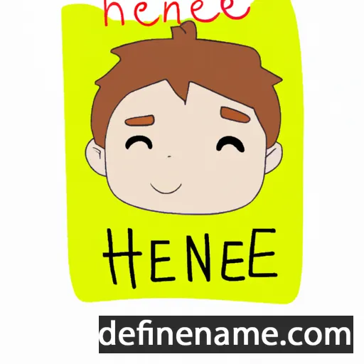 cartoon of the name Henlee