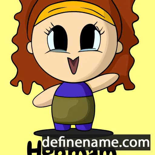 cartoon of the name Hennah