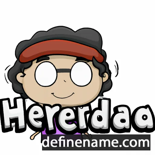 cartoon of the name Heredia