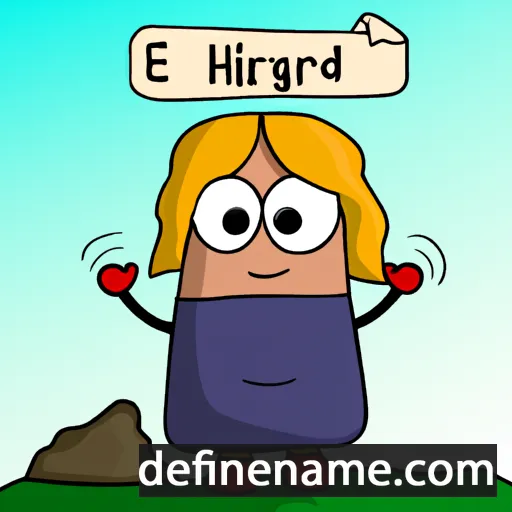 Hergerður cartoon