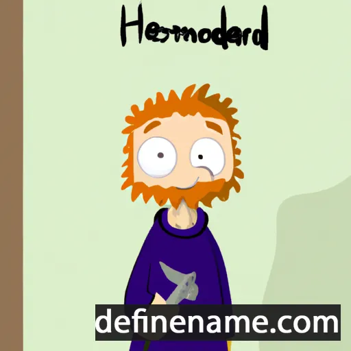 cartoon of the name Hermóður