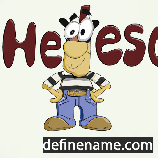 cartoon of the name Hesso