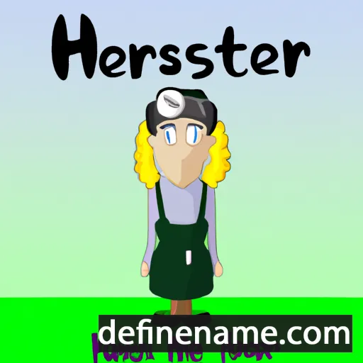 cartoon of the name Hesther