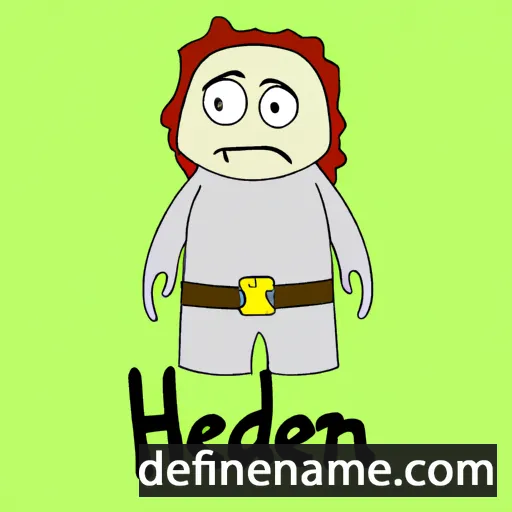 cartoon of the name Heðin