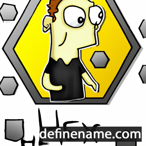 cartoon of the name Hex