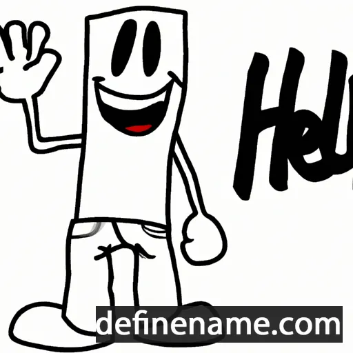 cartoon of the name Hi