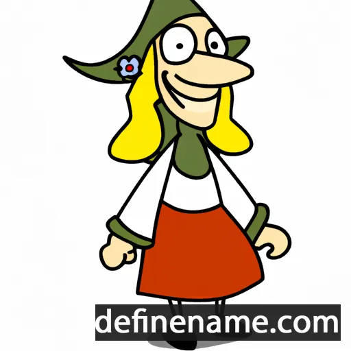 cartoon of the name Hildbjørg