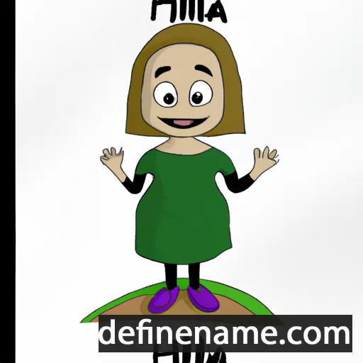 cartoon of the name Hilla