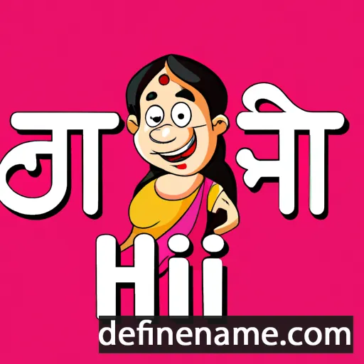 cartoon of the name Hindi